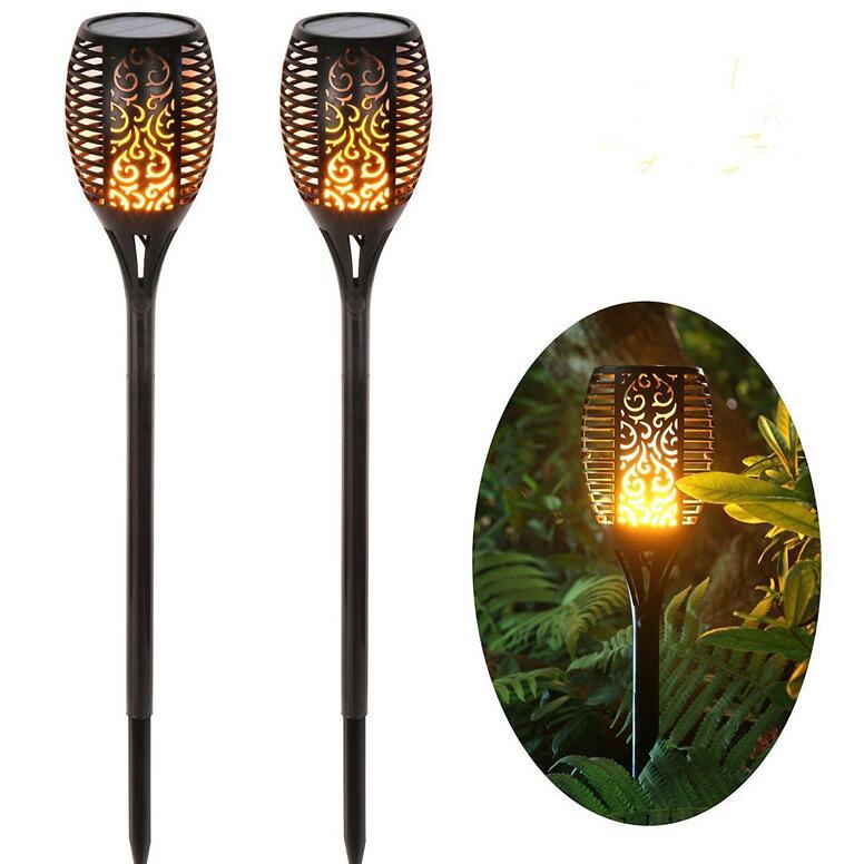 Solar Flame Flickering Garden Led Light Ip65 Outdoor Solar Tiki Torch Light Spotlights Landscape Decoration Led Lamp - Mercazul