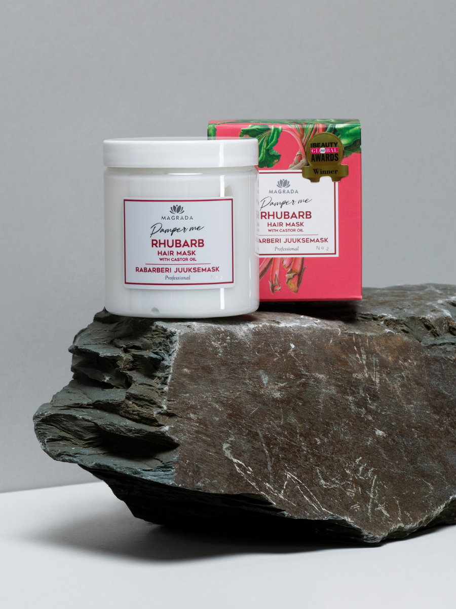 Rhubarb hair mask with castor oil - 250 ml
