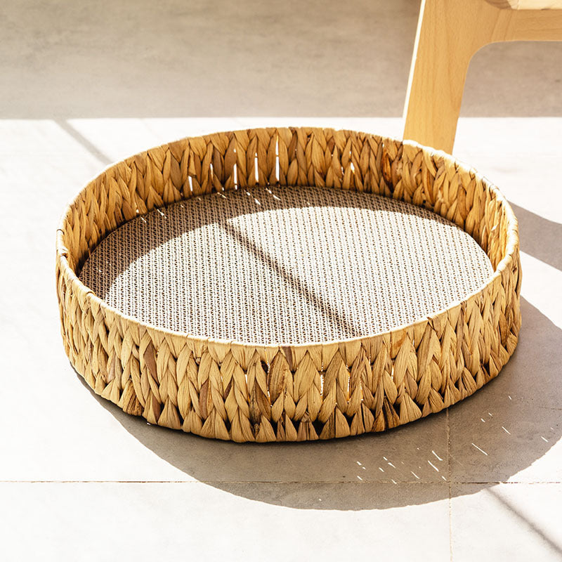 Rattan fiber scratch board and winter nest for cats - Mercazul