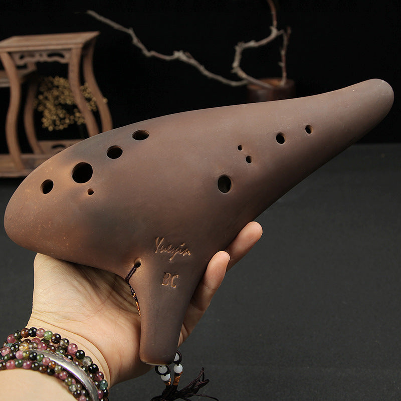12 holes professional ocarina  bass C