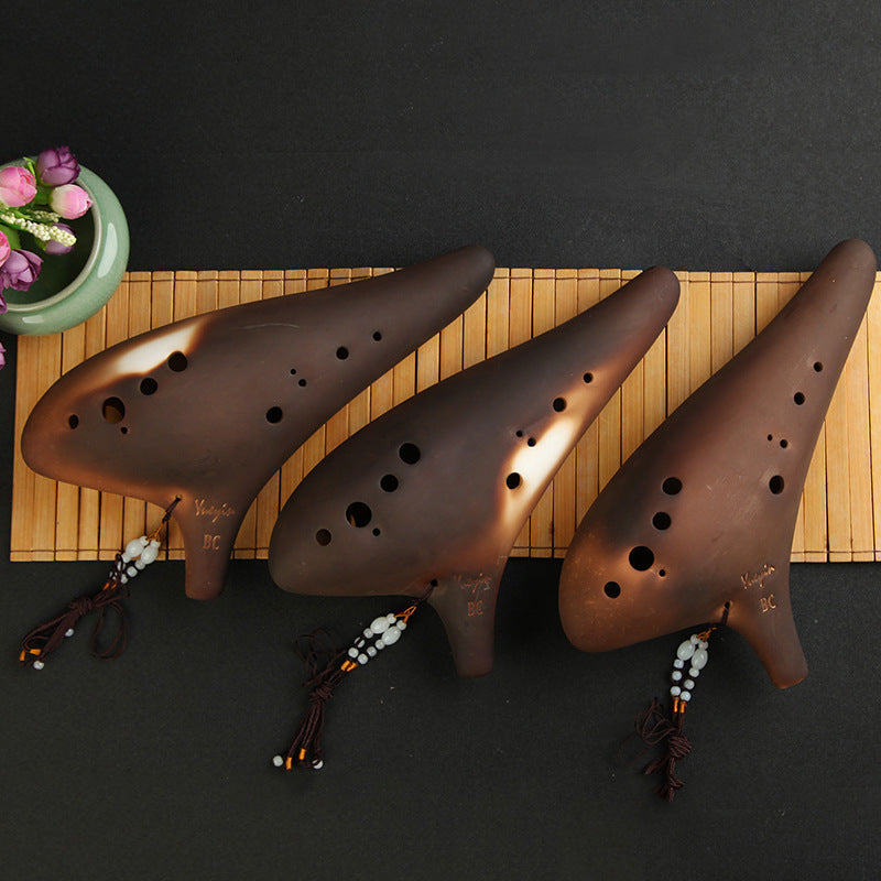 12 holes professional ocarina  bass C
