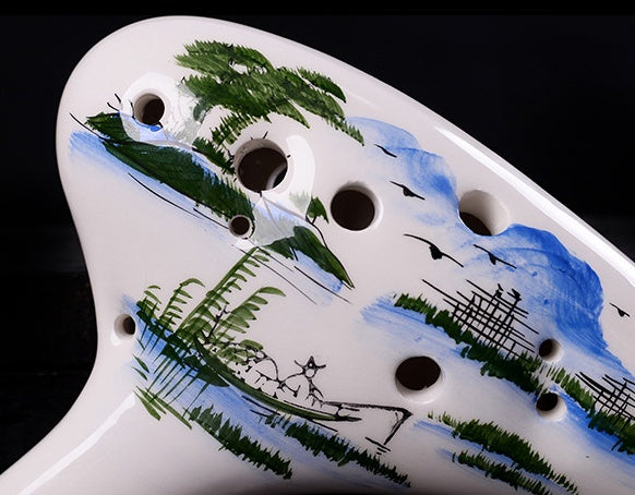 12 holes hand painted ocarina
