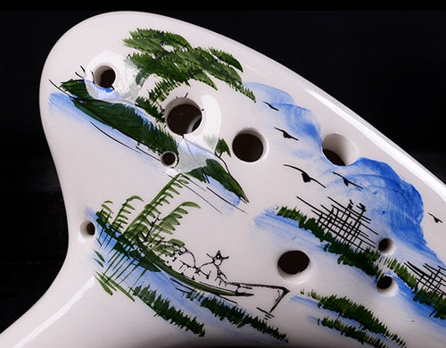 12 holes hand painted ocarina