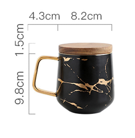 Gold painted ceramic mug - Mercazul