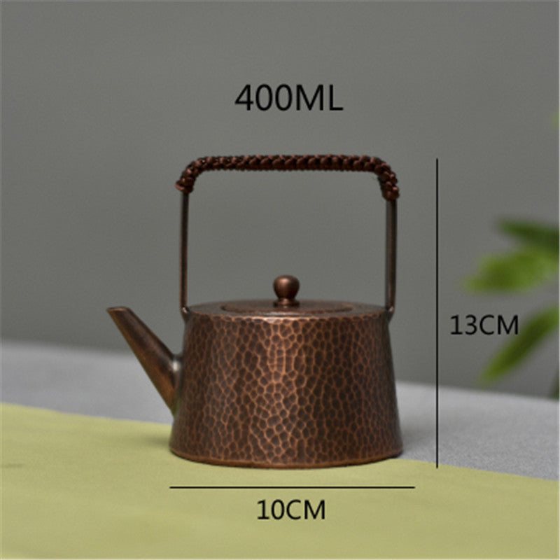 Small handmade copper teapot