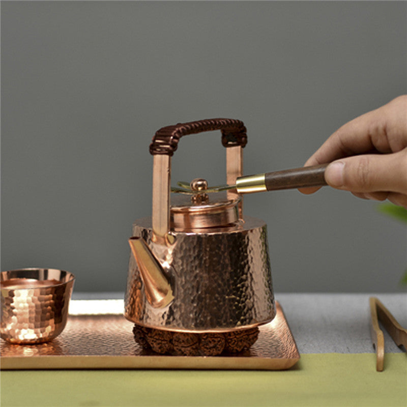 Small handmade copper teapot