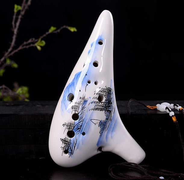 12 holes hand painted ocarina