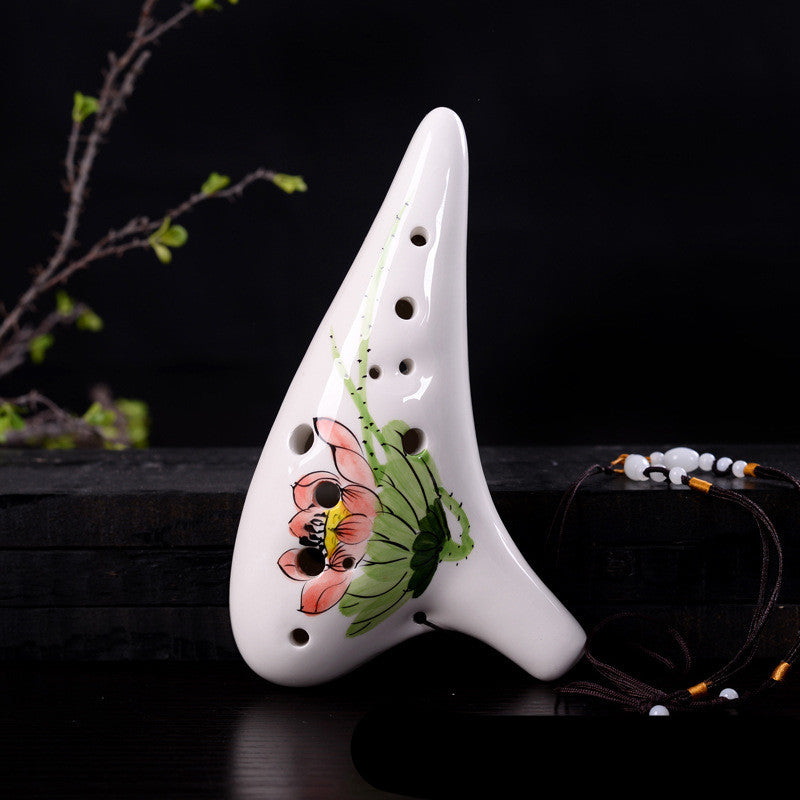 12 holes hand painted ocarina