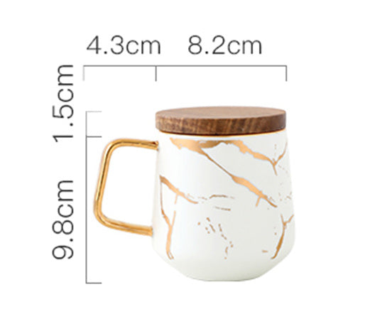 Gold painted ceramic mug - Mercazul
