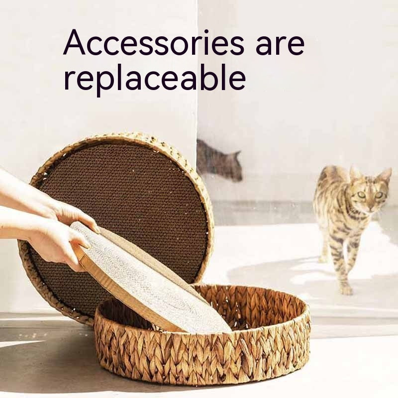 Rattan fiber scratch board and winter nest for cats - Mercazul