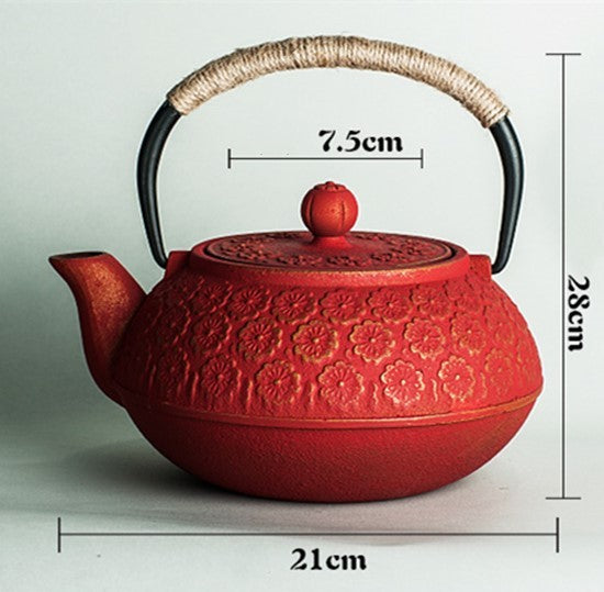 Red Cast Teapot Chifumi