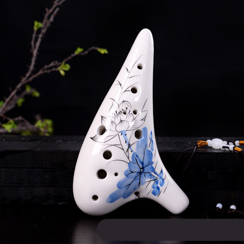 12 holes hand painted ocarina
