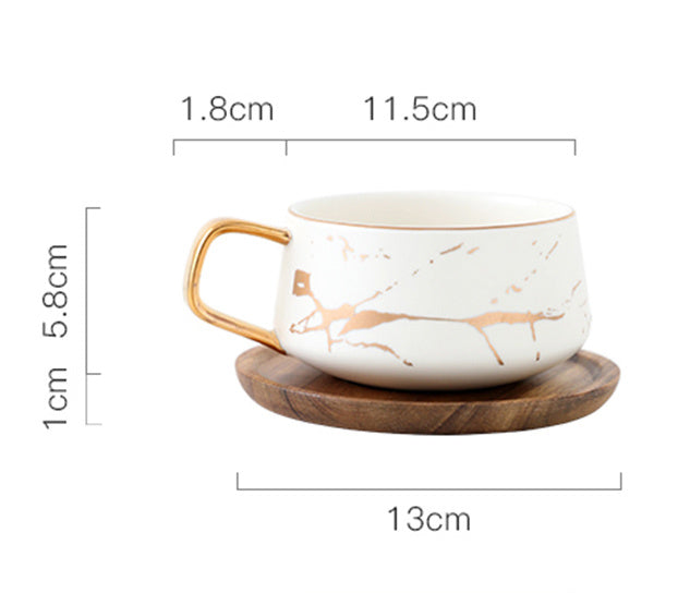Gold painted ceramic mug - Mercazul