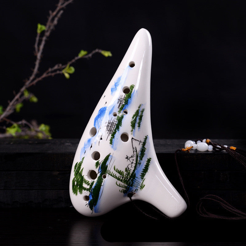 12 holes hand painted ocarina