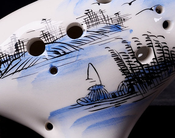 12 holes hand painted ocarina