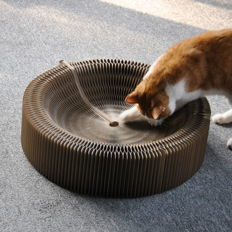 Corrugated nest shape scratching board for cats - Mercazul