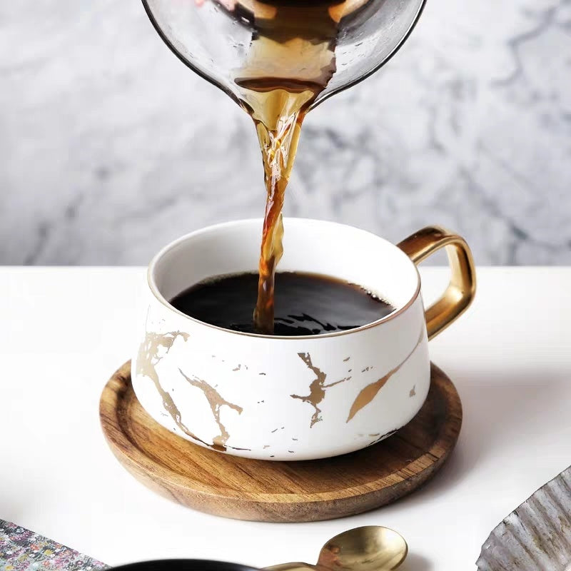Gold painted ceramic mug - Mercazul