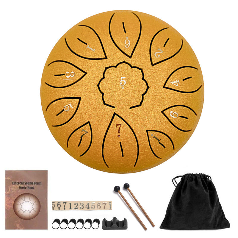 6-inchs 11-tones ethereal drum orange