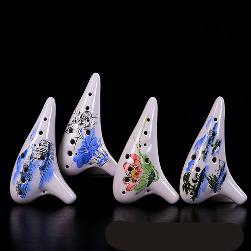 12 holes hand painted ocarina