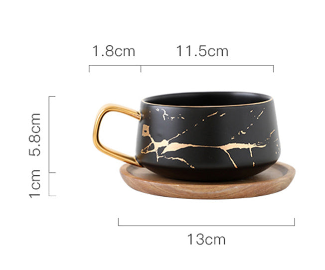 Gold painted ceramic mug - Mercazul