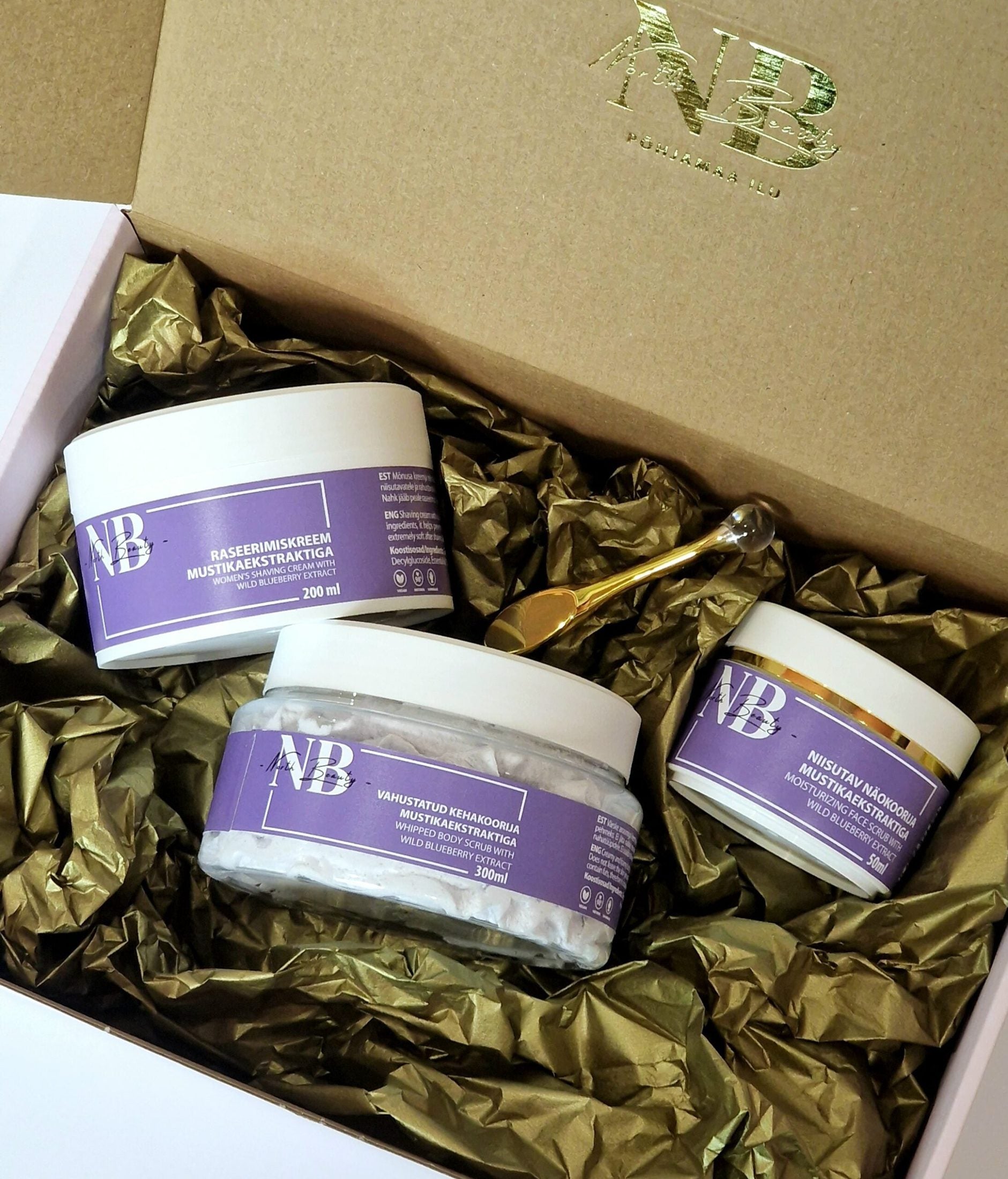 Blueberry extract body care kit