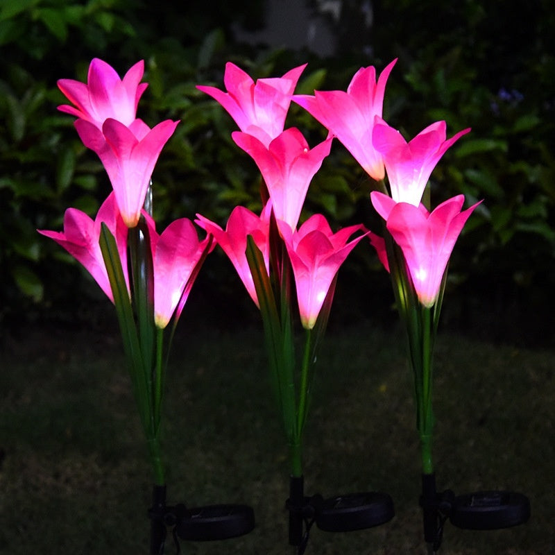 Colorful LED solar lawn light