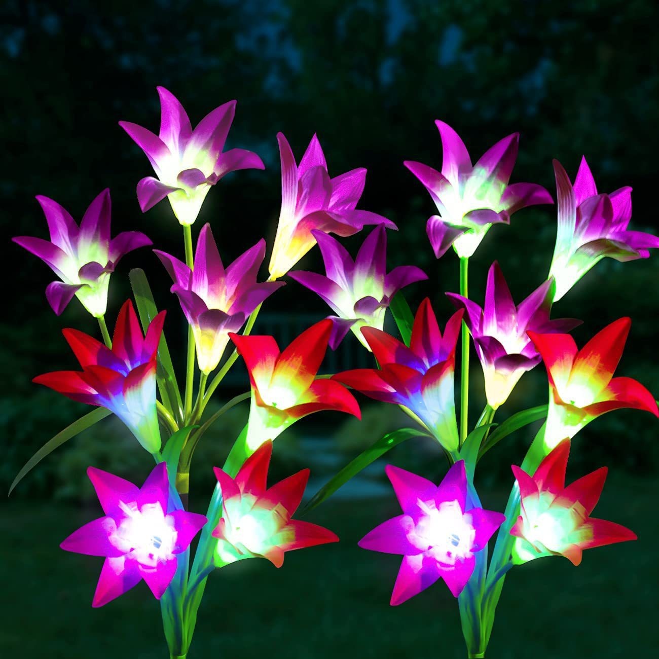 Colorful LED solar lawn light