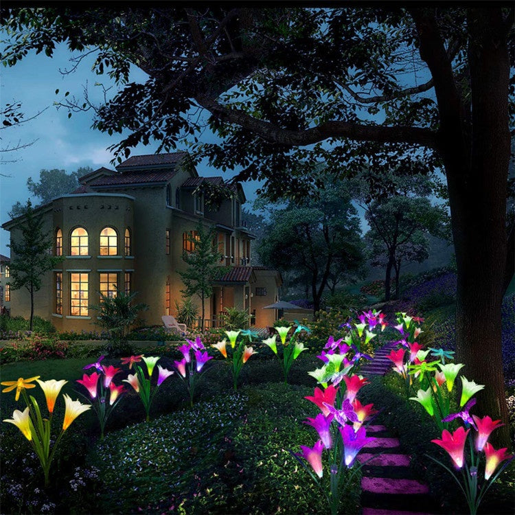 Colorful LED solar lawn light