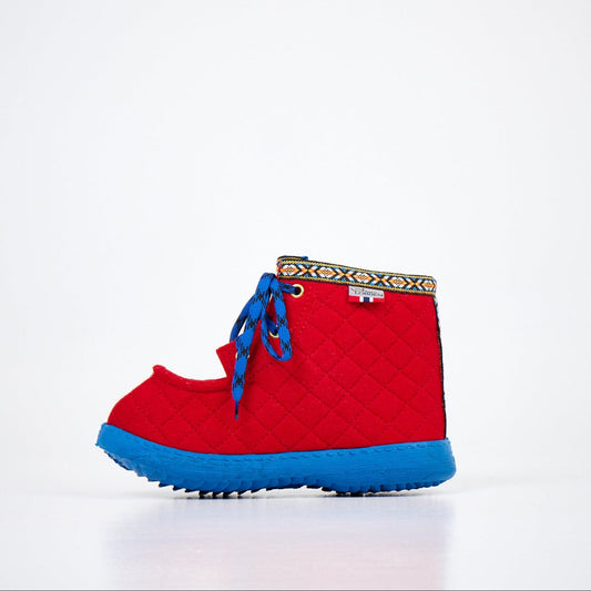 Nesna Lobben Felt Boots - Red