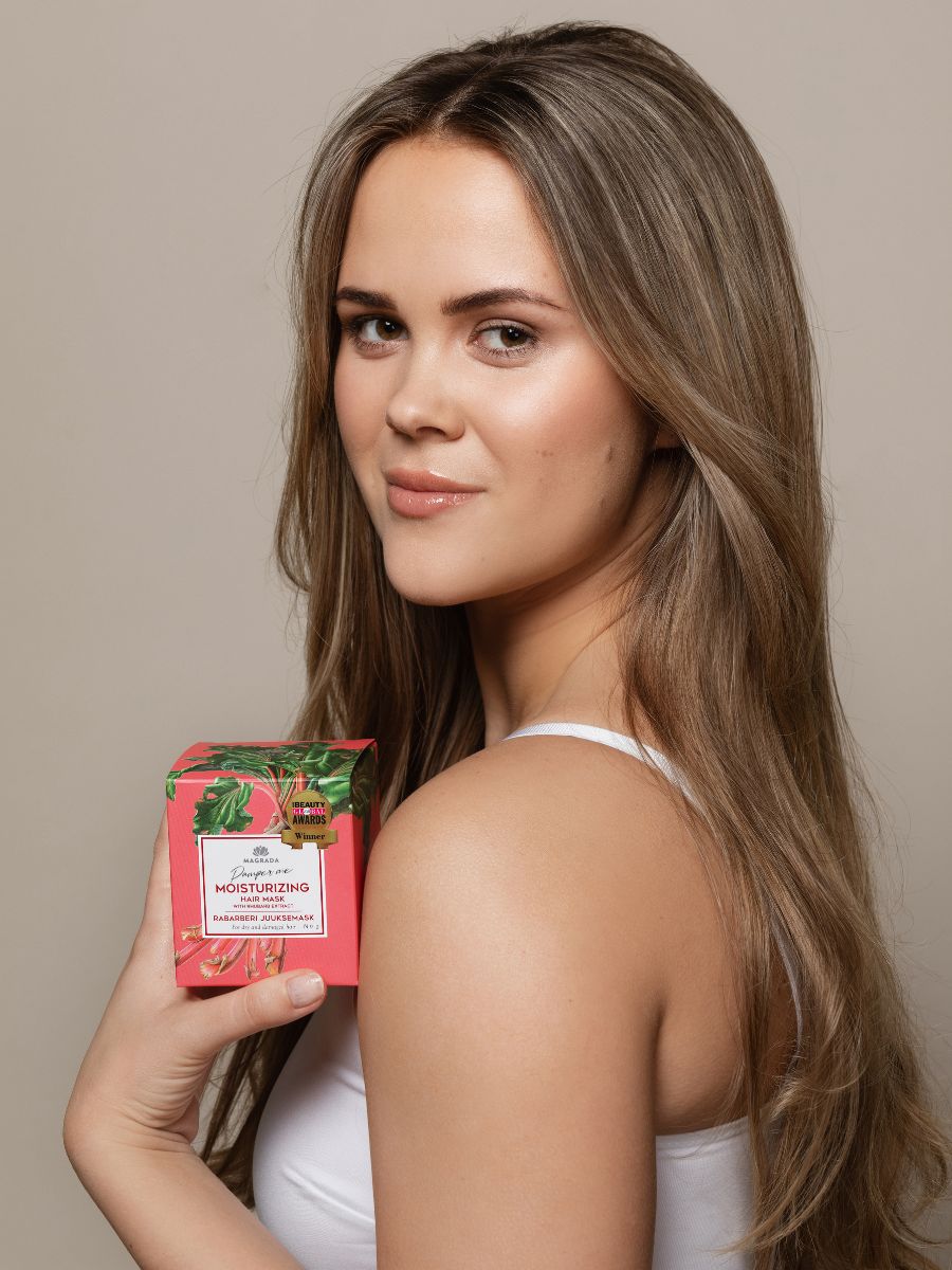 Rhubarb hair mask with castor oil - 250 ml