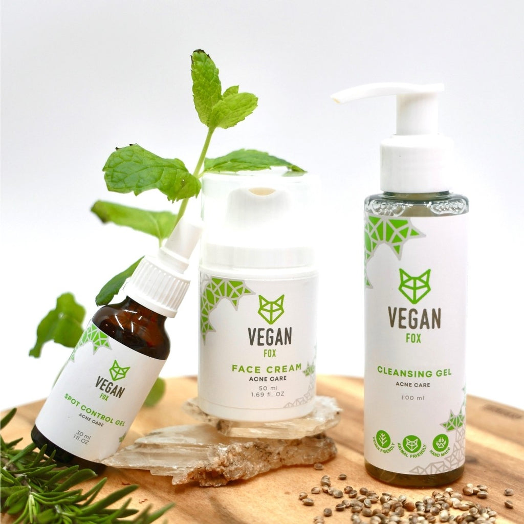 Vegan acne care face set