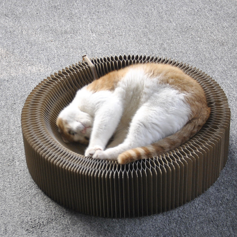 Corrugated nest shape scratching board for cats - Mercazul