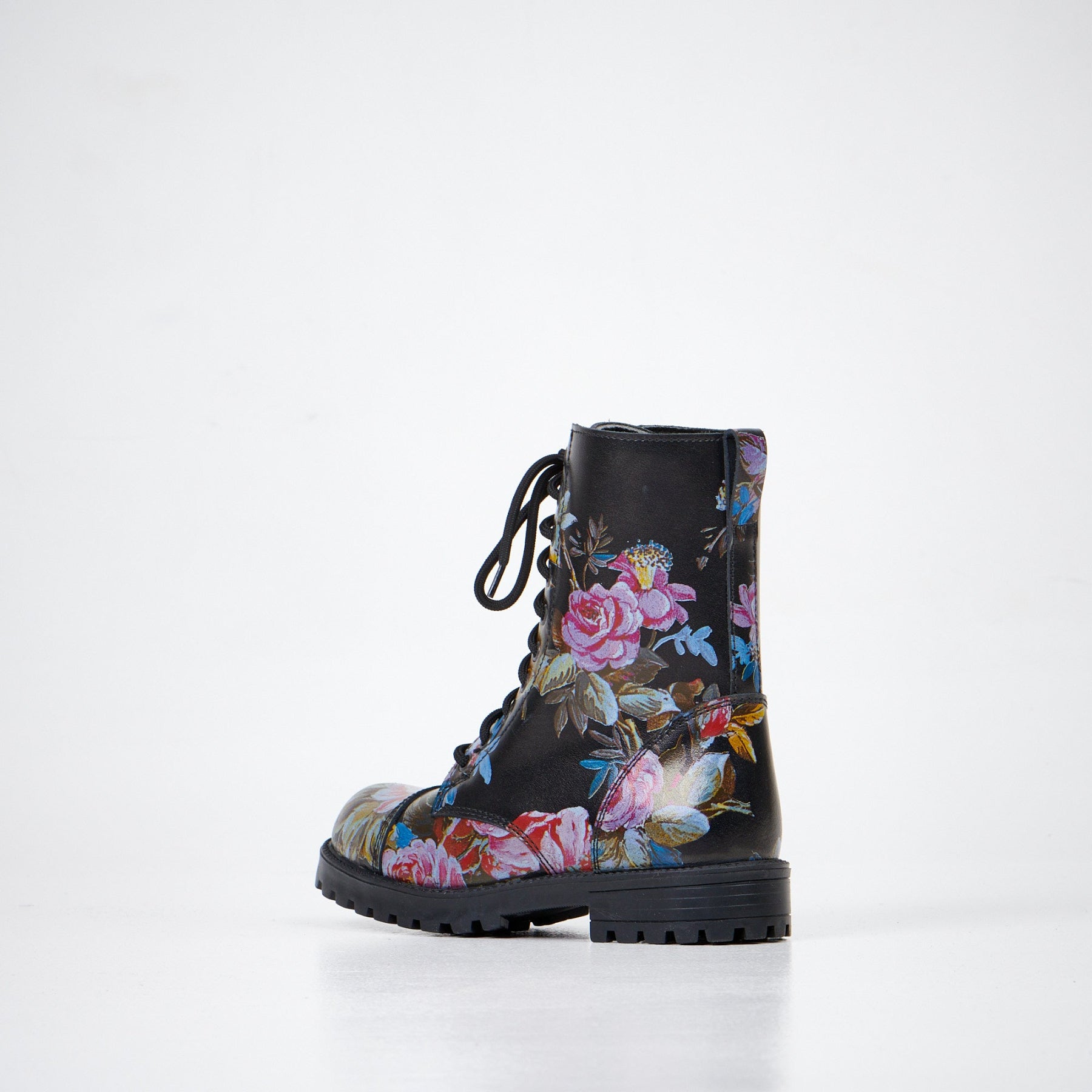 punk-style roses boots