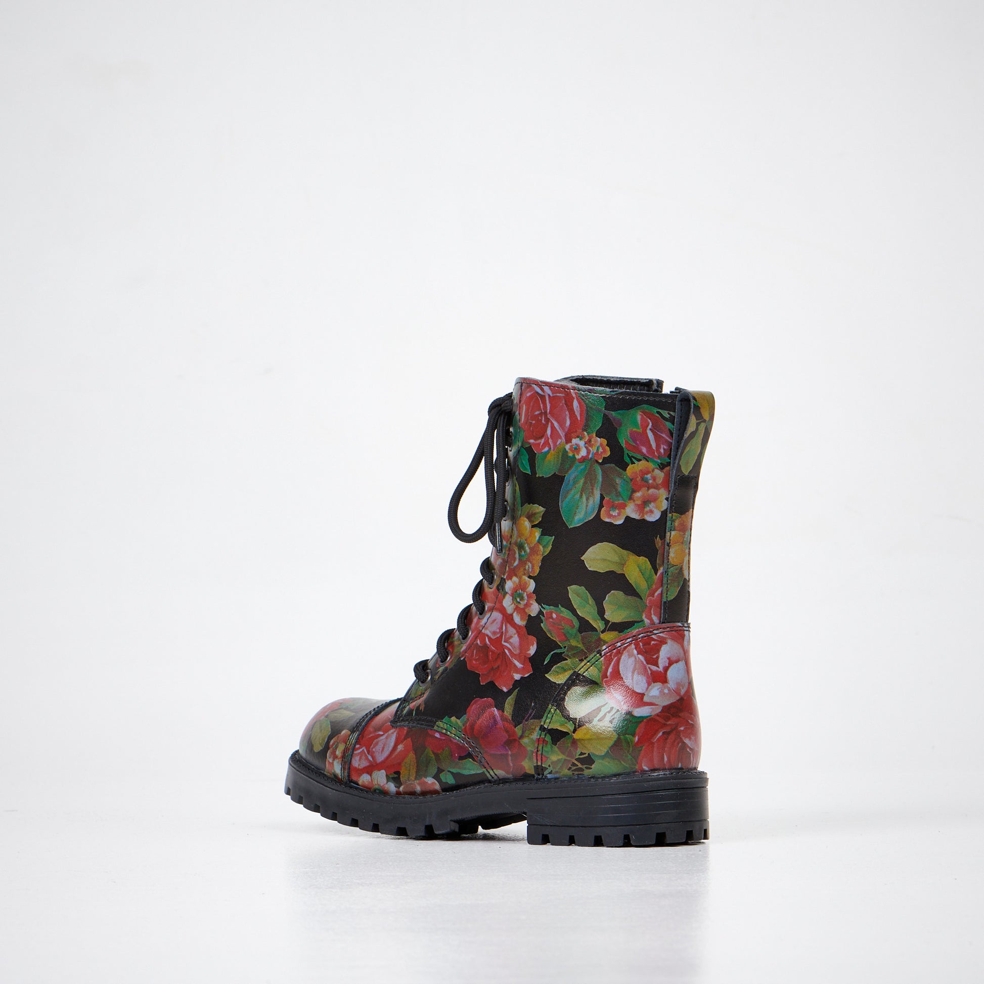 punk-style roses boots